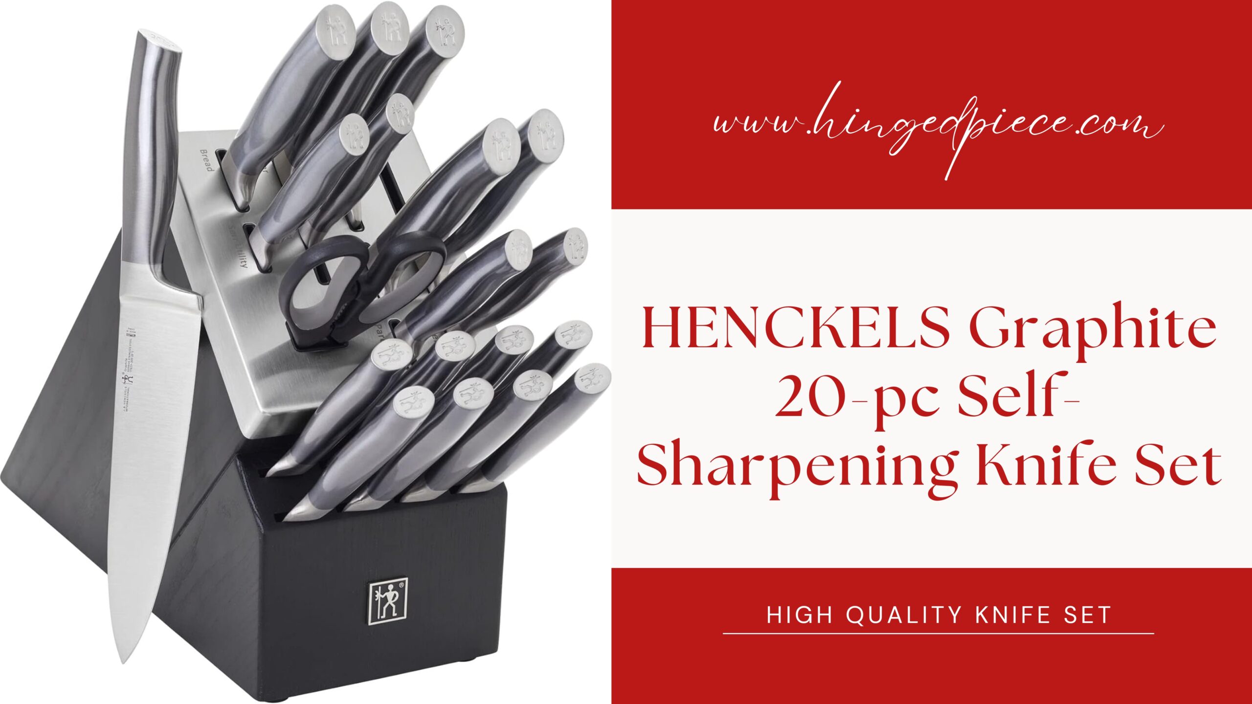 HENCKELS Graphite 20-pc Self-Sharpening Knife Set