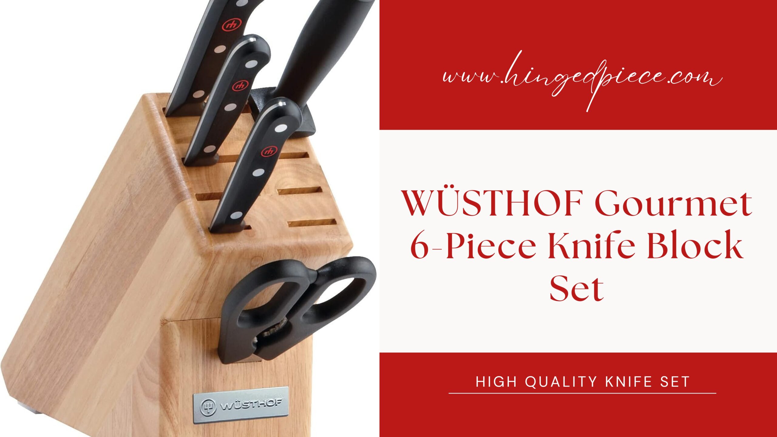 WÜSTHOF Gourmet 6 Piece Knife Block Set