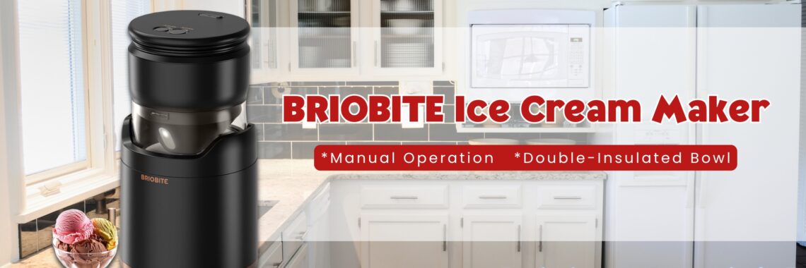 BRIOBITE Ice Cream Maker - Best Manual Option