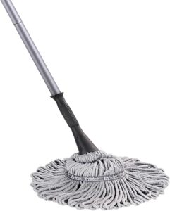 Eyliden Mop with 2 Reusable Heads, Easy Wringing Twist Mop, with 57.5 inch Long Handle, Wet Mops for Floor Cleaning, Commercial Household Clean Hardwood