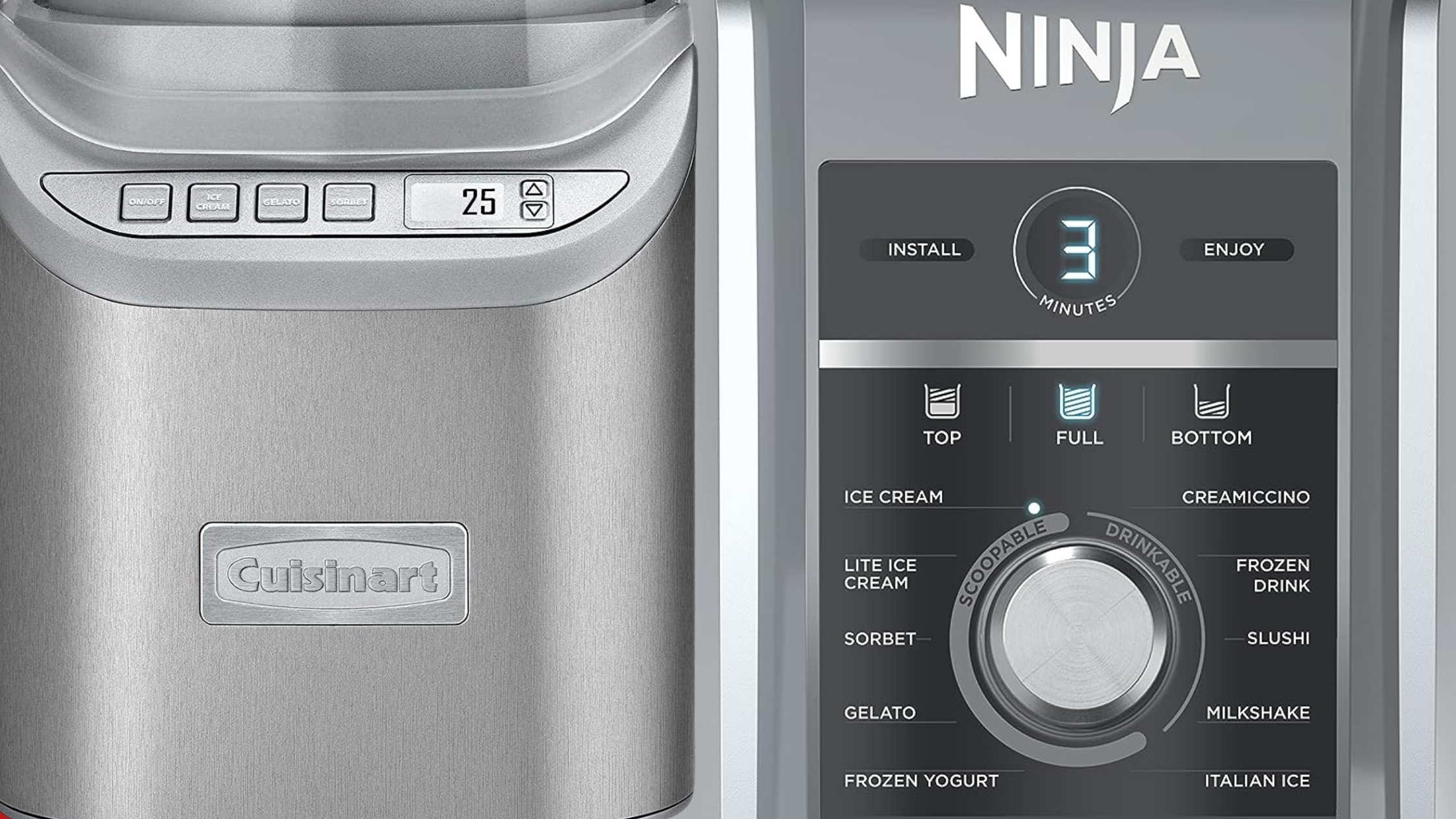 cuisinart and ninja ice cream maker finctionality comparison