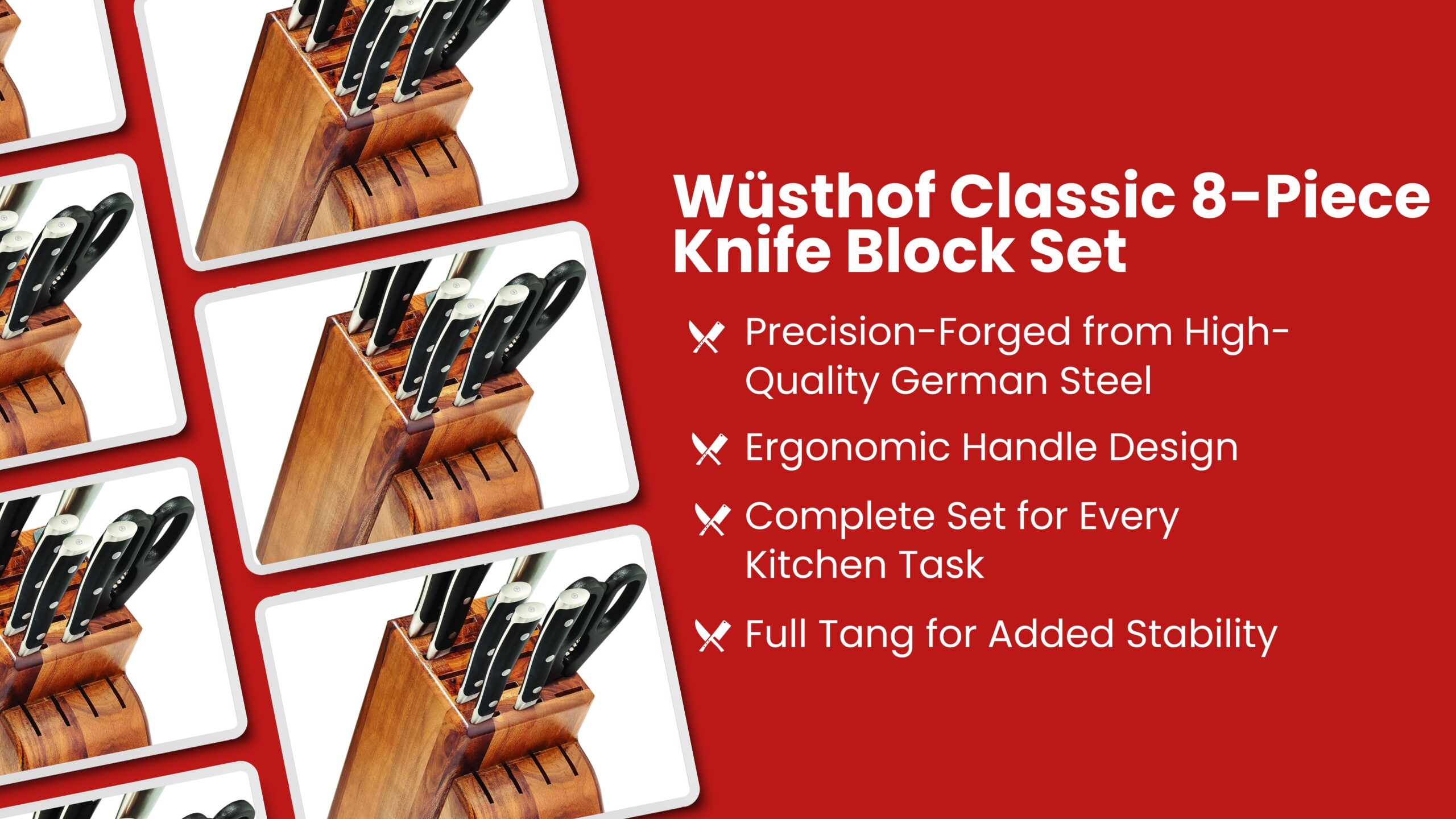 Key Features of the Wüsthof Classic 8 Piece Knife Block Set